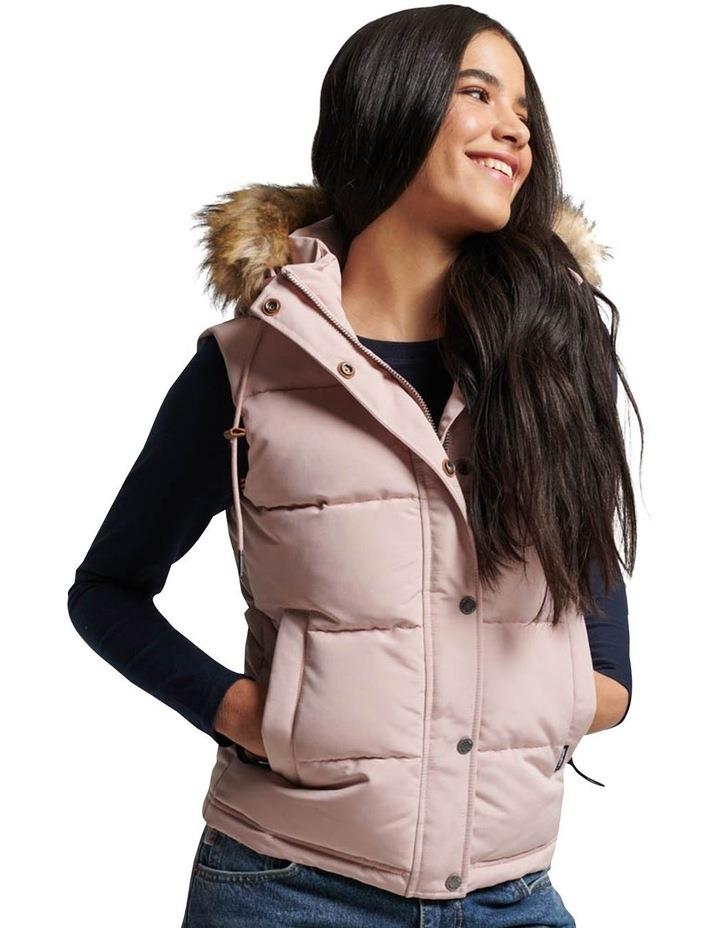 Superdry Everest Faux Fur Puffer Gilet in Pink Blush 12