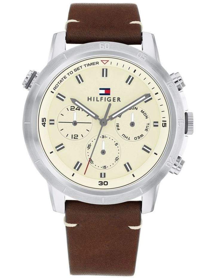 Tommy Hilfiger Troy Leather Watch in Brown