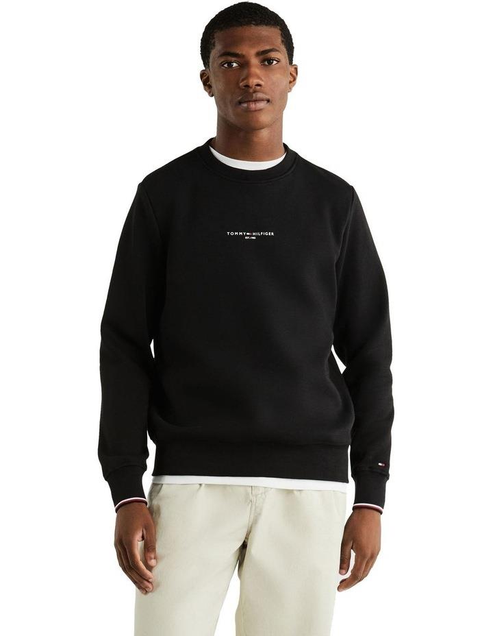 Tommy Hilfiger Tommy Logo Tipped Sweatshirt in Black XL