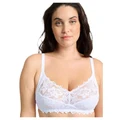 Sans Complexe Coton d'Arum Organic Cotton Wirefree Lace Bra in White 10B