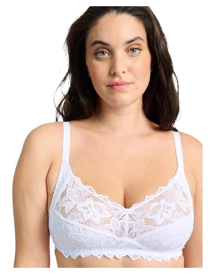 Sans Complexe Coton d'Arum Organic Cotton Wirefree Lace Bra in White 12B