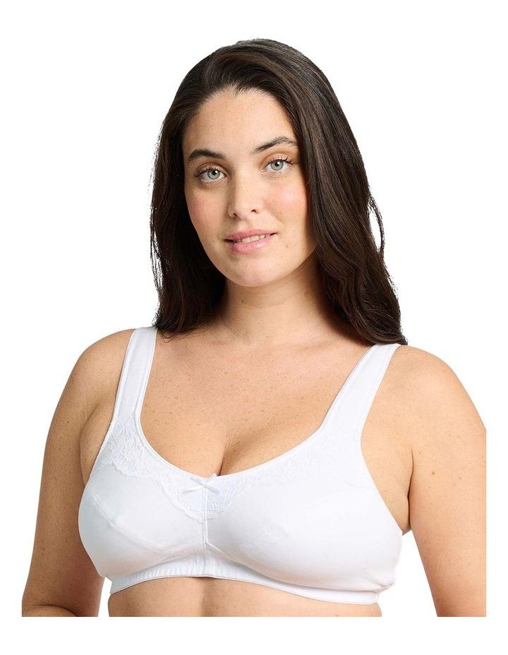 Sans Complexe Lucie Organic Cotton Wide Strap Wirefree Bra in White 16D
