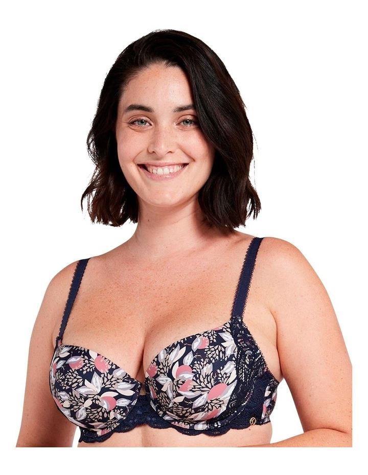 Sans Complexe Ariane Fantaisy Underwire Full Cup Bra with Lace in Print Marine Blue 12C