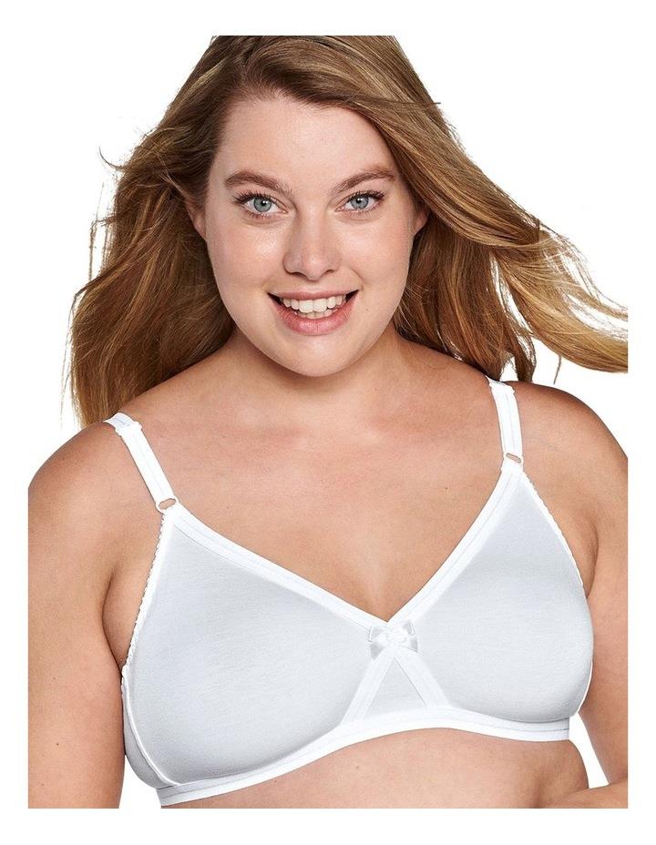 Naturana Firm Support Wirefree Cotton Bra in White 10A