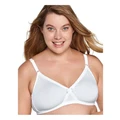 Naturana Firm Support Wirefree Cotton Bra in White 12D