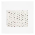 Country Road Organically Grown Cotton Bear Blanket in Marshmallow White OSFA