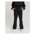 Country Road Teen Recycled Cotton Blend Flare Embroidered Sweat Pant in Black 10