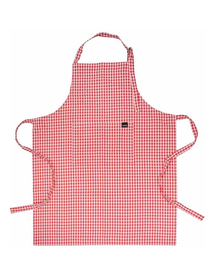Ladelle Gingham Printed Apron in Pink