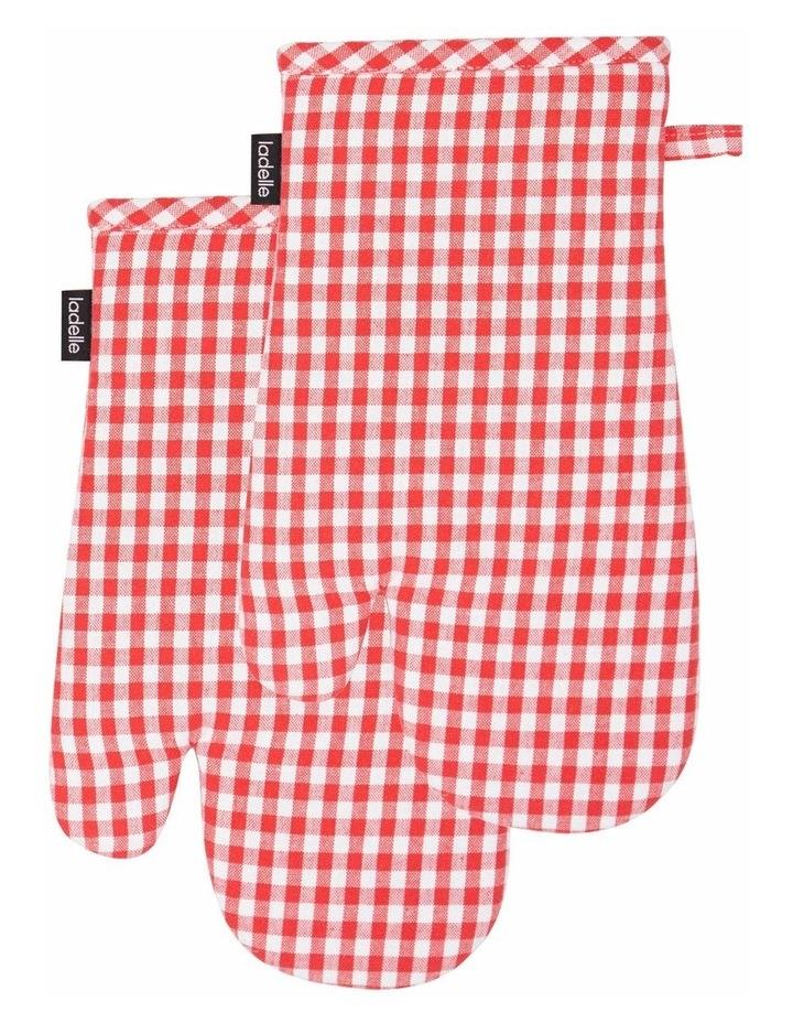 Ladelle Gingham Oven Mitt 2 Pack in Pink