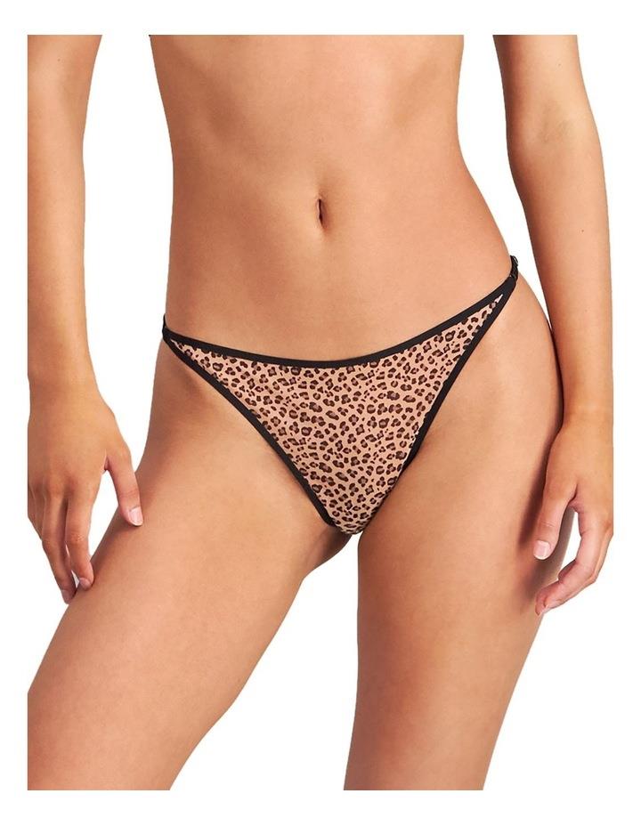 me. by bendon Impression Thong in Black Tuscany Leopard Print Assorted XL