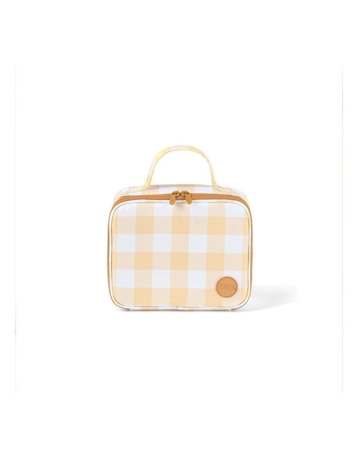OiOi Mini Insulated Lunch Bag in Beige Gingham Assorted