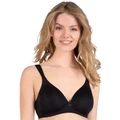 Naturana Padded Wirefree Bra with Wide Straps in Black 10A