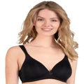 Naturana Padded Wirefree Bra with Wide Straps in Black 12A