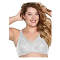 Naturana Plus Size Wirefree Bra with Padded Straps in White 12B