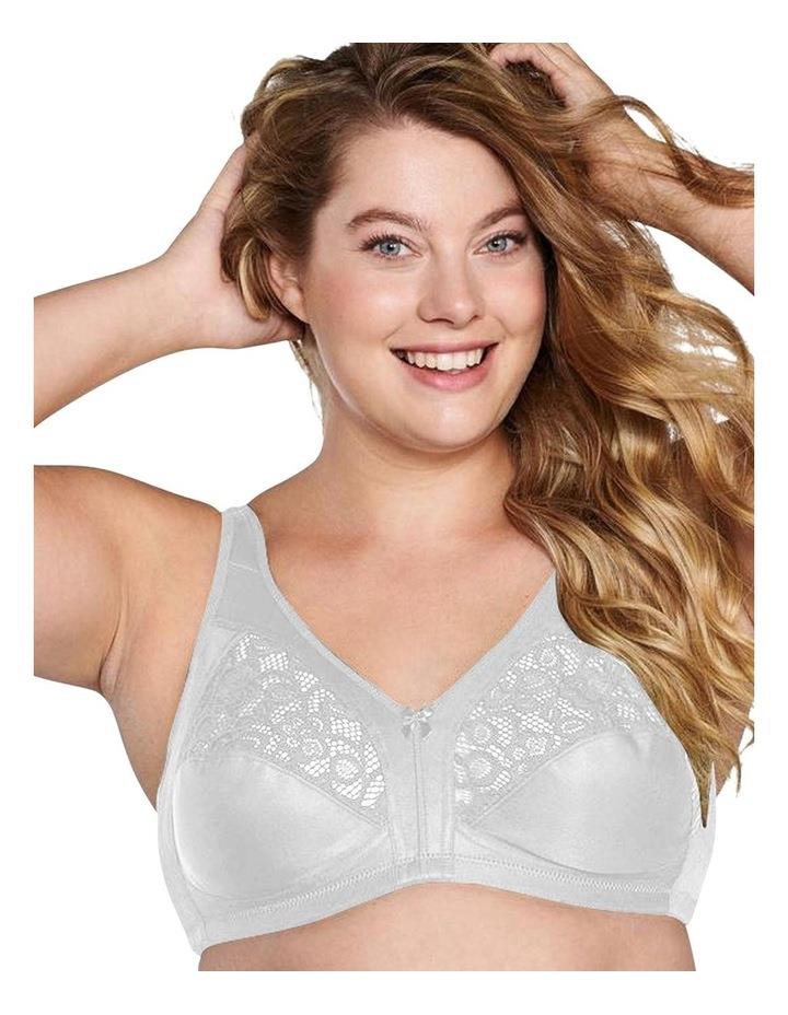 Naturana Plus Size Wirefree Bra with Padded Straps in White 14B
