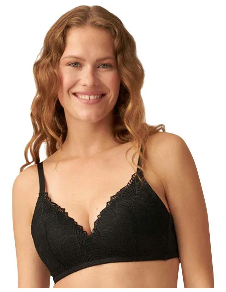 Naturana The Friday Wirefree Recycled Lace Bra in Black 10DD