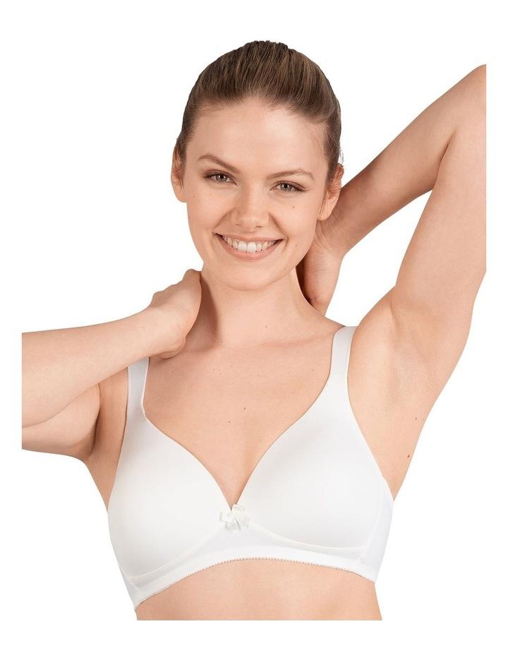 Naturana Padded Wirefree T-shirt Bra with Wide Straps in White 10B