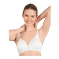 Naturana Padded Wirefree T-shirt Bra with Wide Straps in White 14C
