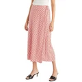 Tommy Hilfiger Seal Print Wrap Midi Skirt in Red 34
