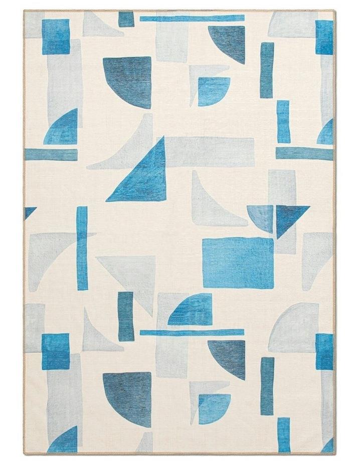 Double Rugs Play Washable Chenille Area Rug in Blue 60x90 cm