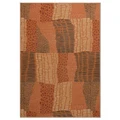 Double Rugs Quilt Washable New Jute Area Rug in Orange 90x150cm