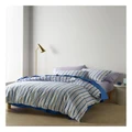Vue Axel Printed Cotton Quilt Cover Set in Cobalt DB Set