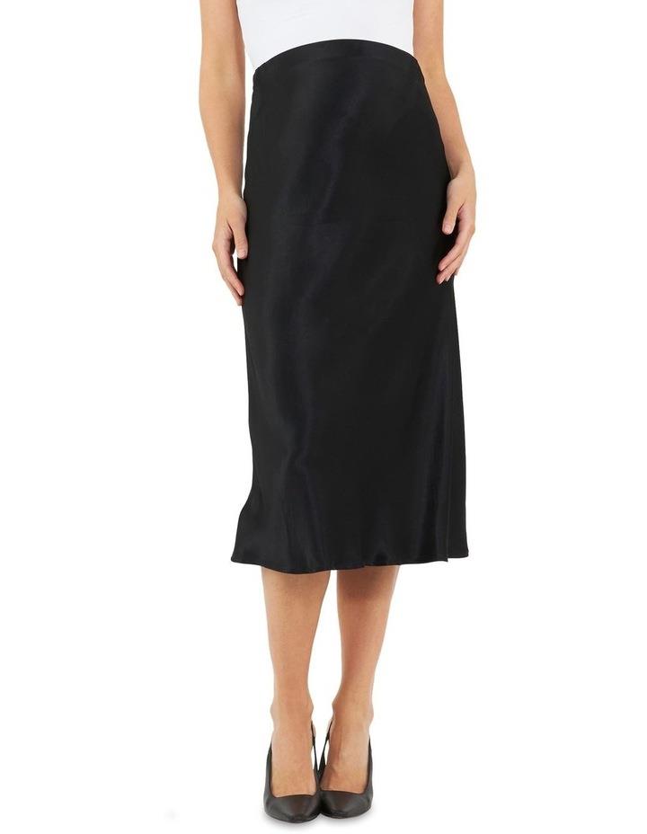 Ripe Crystal Satin Skirt in Black XL