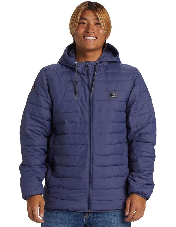 Quiksilver Scaly Hood Puffer Jacket in Crown Blue S