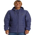 Quiksilver Scaly Hood Puffer Jacket in Crown Blue M