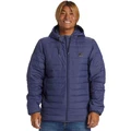 Quiksilver Scaly Hood Puffer Jacket in Crown Blue M