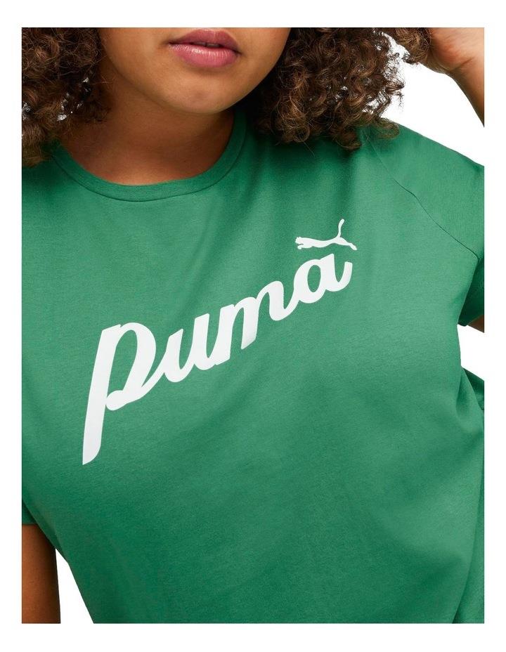 Puma Script Tee in Green S