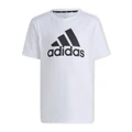Adidas Essentials Logo T-shirt in White/Black White 4-5