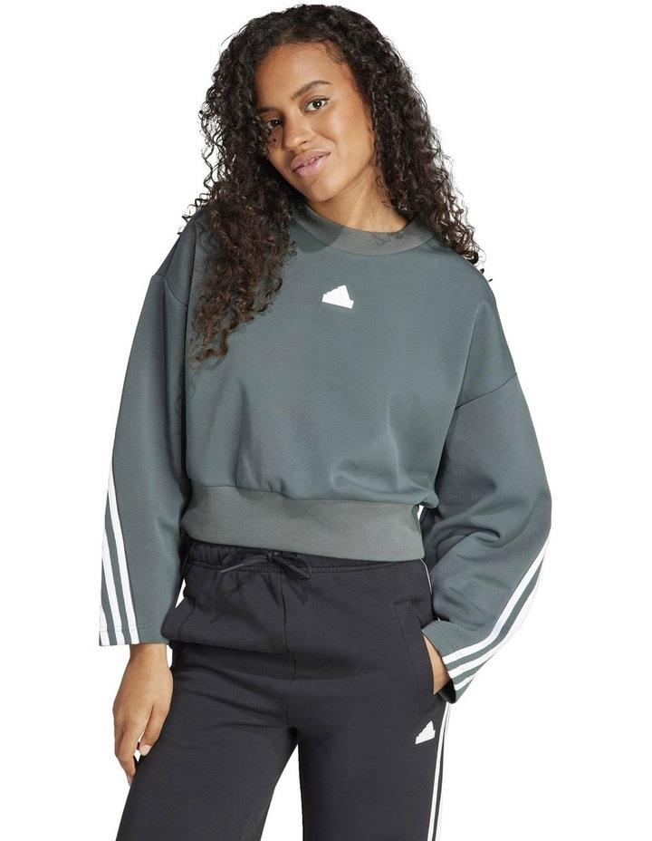 Adidas Future Icons 3-Stripes Sweatshirt in Legend Ivy Dark Green S
