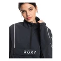 Roxy Bold Moves Windbreaker Jacket in Anthracite Black XS