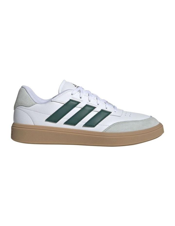 Adidas Courtblock Shoes in White/Green White 8