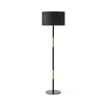 Sherwood Home Maddison Wood Accent Floor Lamp in Black