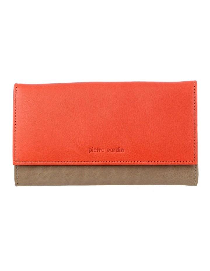 PIERRE CARDIN MultiColour Leather Wallet in Orange/Taupe Assorted