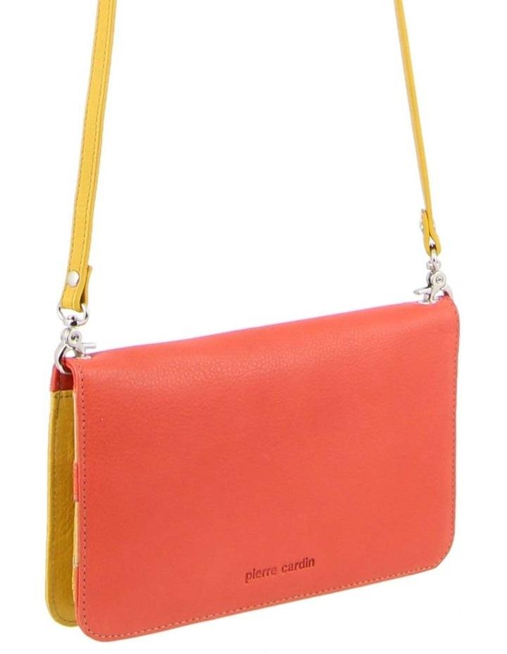 PIERRE CARDIN Leather Wallet Bag/ Clutch in Orange-Yellow Orange