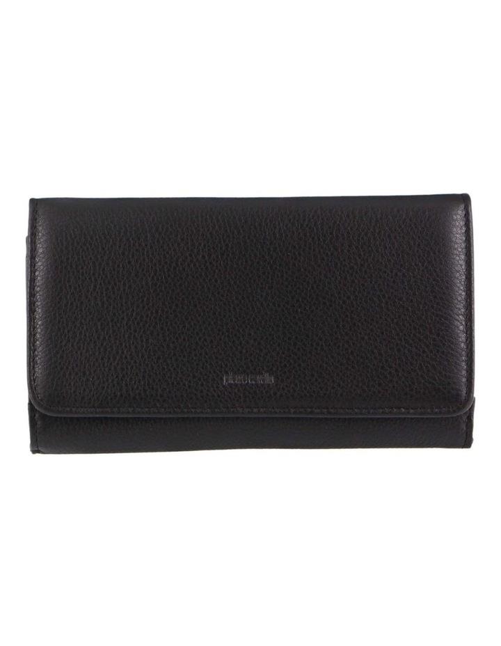 PIERRE CARDIN Italian Leather Multi-Compartment Wallet in Black