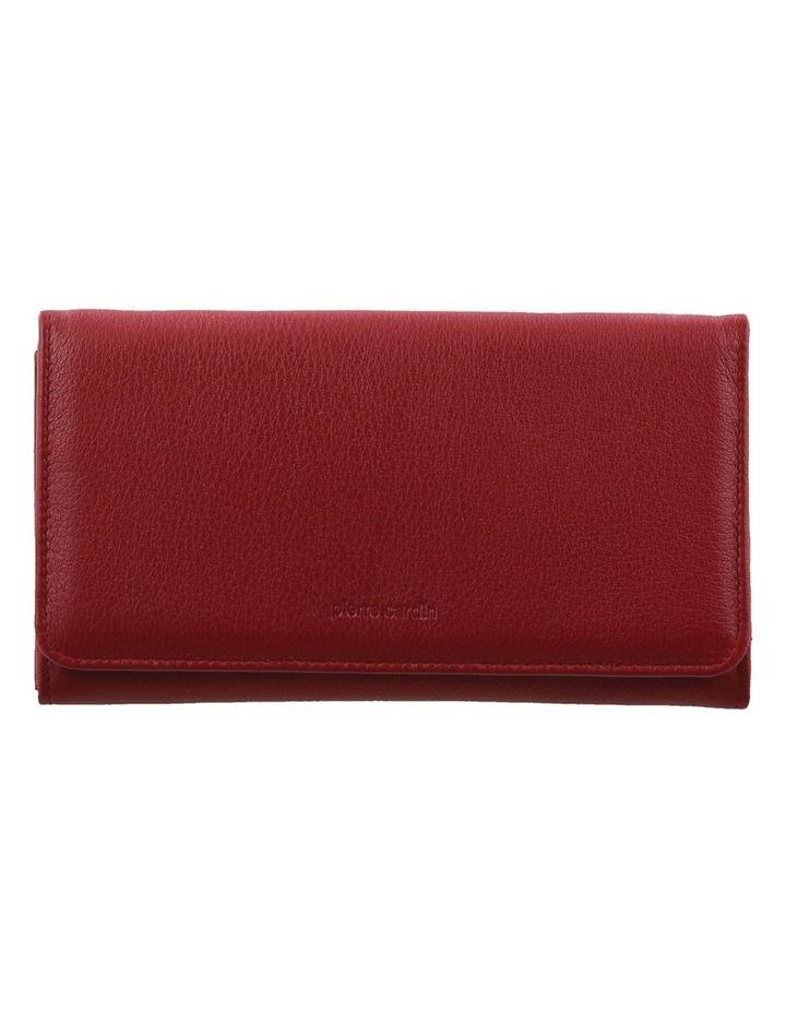 PIERRE CARDIN Italian Leather Multi-Compartment Wallet in Red