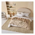 Linen House Sena Blanket 160x220cm in Frappe Brown Queen Bed