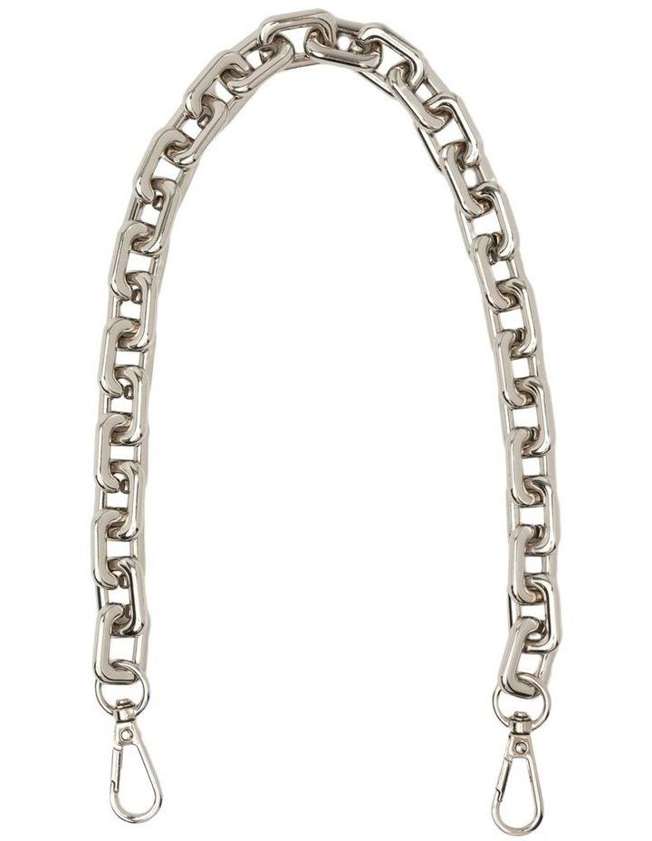 Mocha Chunky Chain Strap in Silver One Size