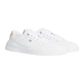 Tommy Hilfiger Essential Flag Plaque Basketball Trainers in White 36