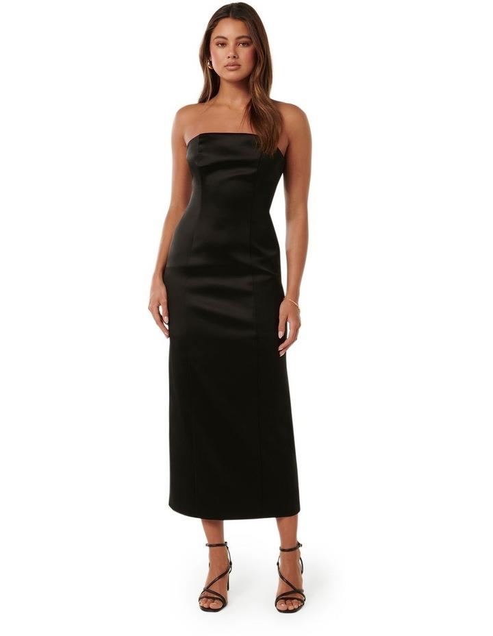Forever New Gina Tie Up Strapless Dress in Black 10