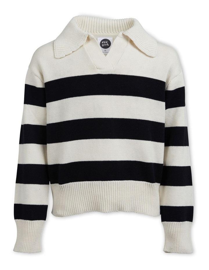Eve Girl Luna Knit Sweater (8-16 Years) in Stripe Assorted 10