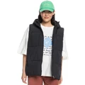 Roxy Bright Side Hooded Vest in Anthracite Black XS