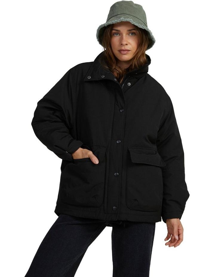 Roxy This Time Parka Jacket in Anthracite Black XS
