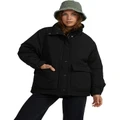 Roxy This Time Parka Jacket in Anthracite Black M