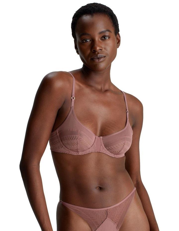 Calvin Klein Minimalist Micro With Lace Unlined Demi Bra in Pink Rose 12 D