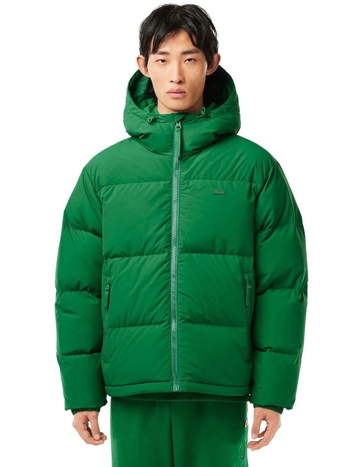 Lacoste Hooded Lightweight Puffer Jacket in Rocket Green S